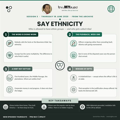 Quadrant brief for session 3: Say Ethnicity, Not Tribalism