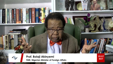 Photo of Prof. Bolaji Akinyemi, Fmr. Nigerian Minister of External Affairs, calls for African leaders to “Do the right thing; the youths’ demands are not hard.”